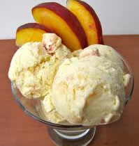 мороженое с персиками
